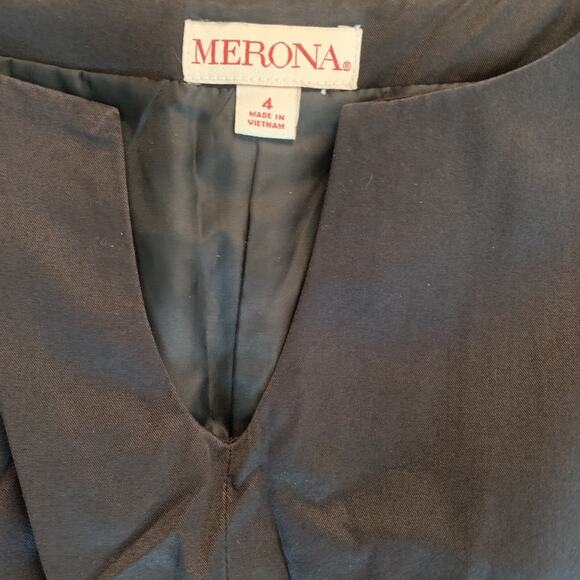 MERONA WOMEN'S BLACK LINED DRESS SIZE 4-EUC - Picture 2 of 4